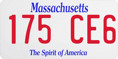 MA license plate 175CE6