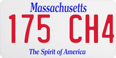 MA license plate 175CH4