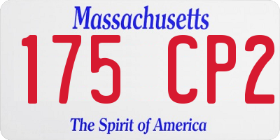 MA license plate 175CP2