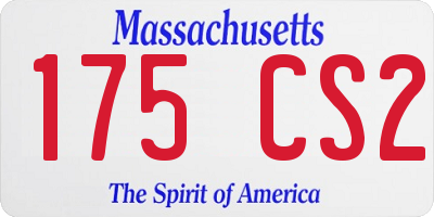 MA license plate 175CS2