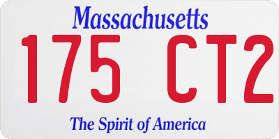MA license plate 175CT2