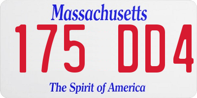 MA license plate 175DD4