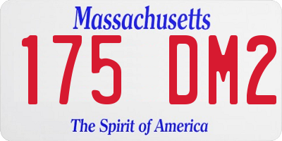 MA license plate 175DM2