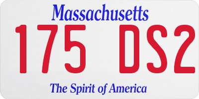 MA license plate 175DS2