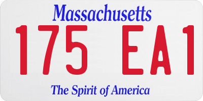 MA license plate 175EA1
