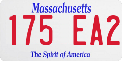 MA license plate 175EA2