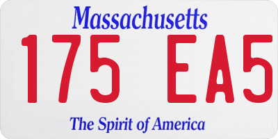 MA license plate 175EA5