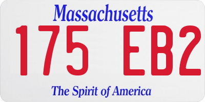 MA license plate 175EB2