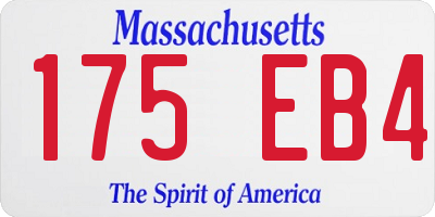 MA license plate 175EB4