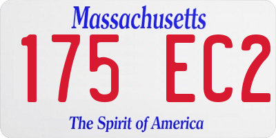 MA license plate 175EC2