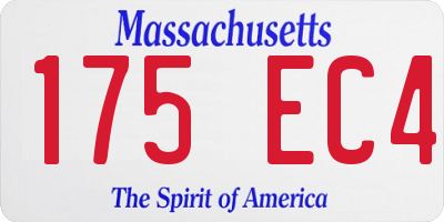 MA license plate 175EC4