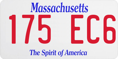 MA license plate 175EC6