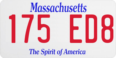 MA license plate 175ED8