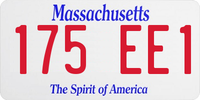 MA license plate 175EE1