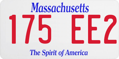 MA license plate 175EE2
