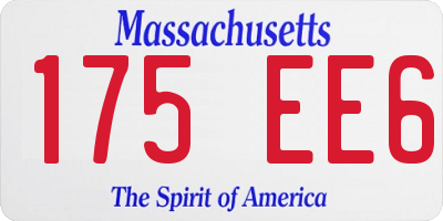 MA license plate 175EE6