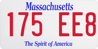 MA license plate 175EE8