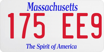 MA license plate 175EE9