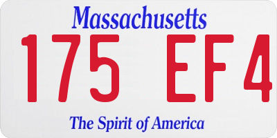 MA license plate 175EF4