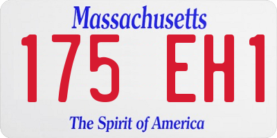 MA license plate 175EH1