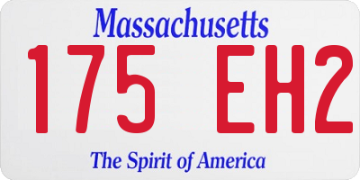 MA license plate 175EH2