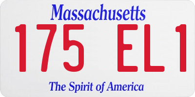 MA license plate 175EL1