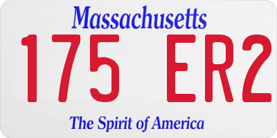 MA license plate 175ER2