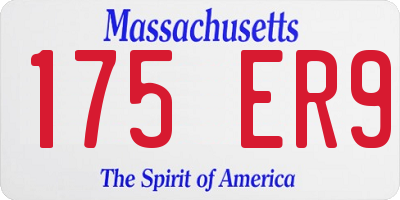 MA license plate 175ER9