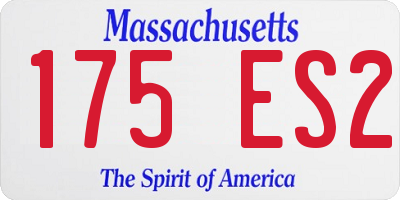 MA license plate 175ES2