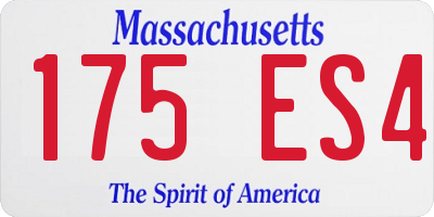 MA license plate 175ES4