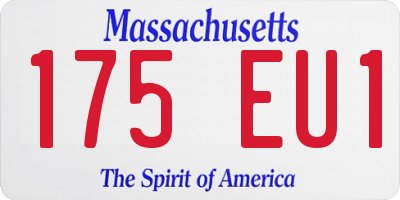 MA license plate 175EU1