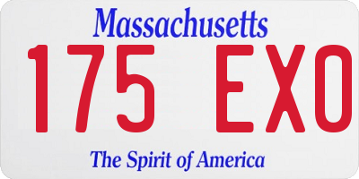 MA license plate 175EX0