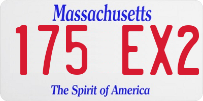 MA license plate 175EX2