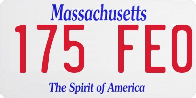 MA license plate 175FE0