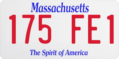 MA license plate 175FE1