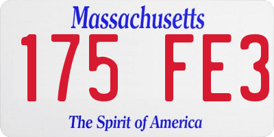 MA license plate 175FE3