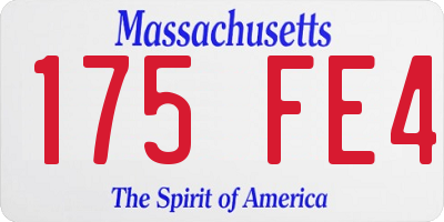 MA license plate 175FE4