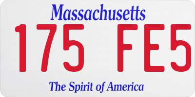 MA license plate 175FE5