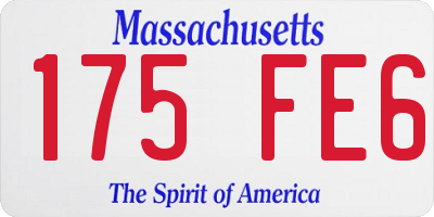 MA license plate 175FE6