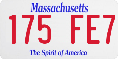 MA license plate 175FE7