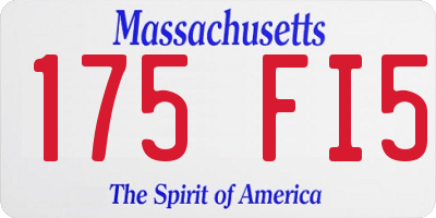MA license plate 175FI5