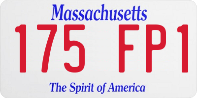 MA license plate 175FP1