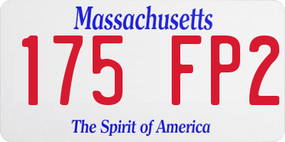 MA license plate 175FP2