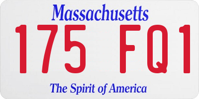 MA license plate 175FQ1