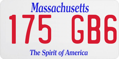MA license plate 175GB6