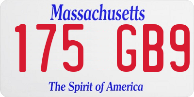MA license plate 175GB9