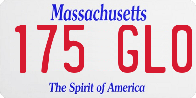 MA license plate 175GL0