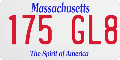 MA license plate 175GL8