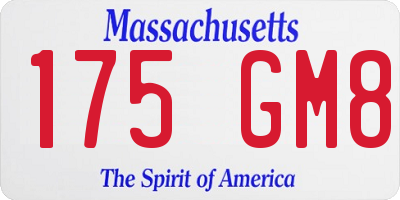 MA license plate 175GM8