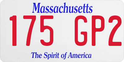 MA license plate 175GP2